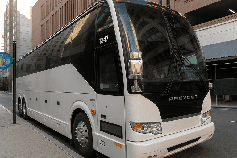a Charter Bus Rental Broken Arrow coach bus
